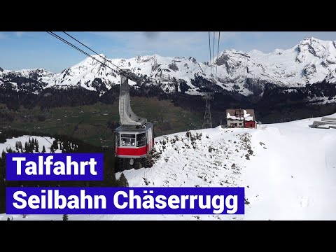 Luftseilbahn Iltios - Chäserrugg Talfahrt Winter 2023 2024