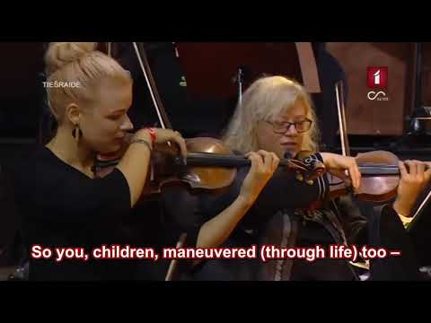 Latvian Song Festival 2018 Opening Concert - "Es atnācu uguntiņu" ENGLISH subtitles/translation