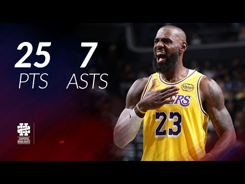 LeBron James 25 pts 7 asts vs Nets 25/26 season