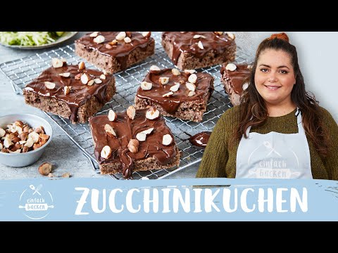 Zucchinikuchen Rezept | Zucchini-Brownies | vom Blech | saftig! 😍 I Einfach Backen