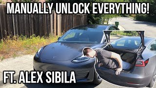 How To Manually Unlock Every Opening in Your Tesla Model 3 – Collab with Alex Sibila