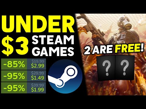 10 AWESOME STEAM GAME DEALS UNDER $3 - 2 ARE FREE + SUPER CHEAP PC GAMES!