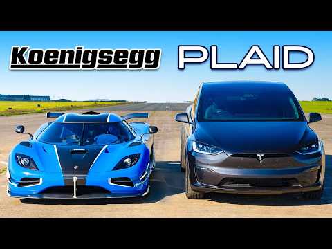 Koenigsegg vs Model X Plaid: ARRANCONES