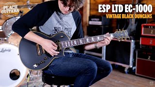 Video thumbnail for No Talking...Just Tones | ESP LTD EC-1000 Vintage Black Duncans by Peach Guitars