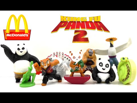 2011 KUNG FU PANDA 2 MOVIE McDONALD'S SET OF 8 HAPPY MEAL KIDS TOYS COLLECTION VIDEO REVIEW Video
