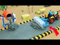DIY Mini Tractor Science Project Making Concrete Road Construction Vehicles Road Roller 2