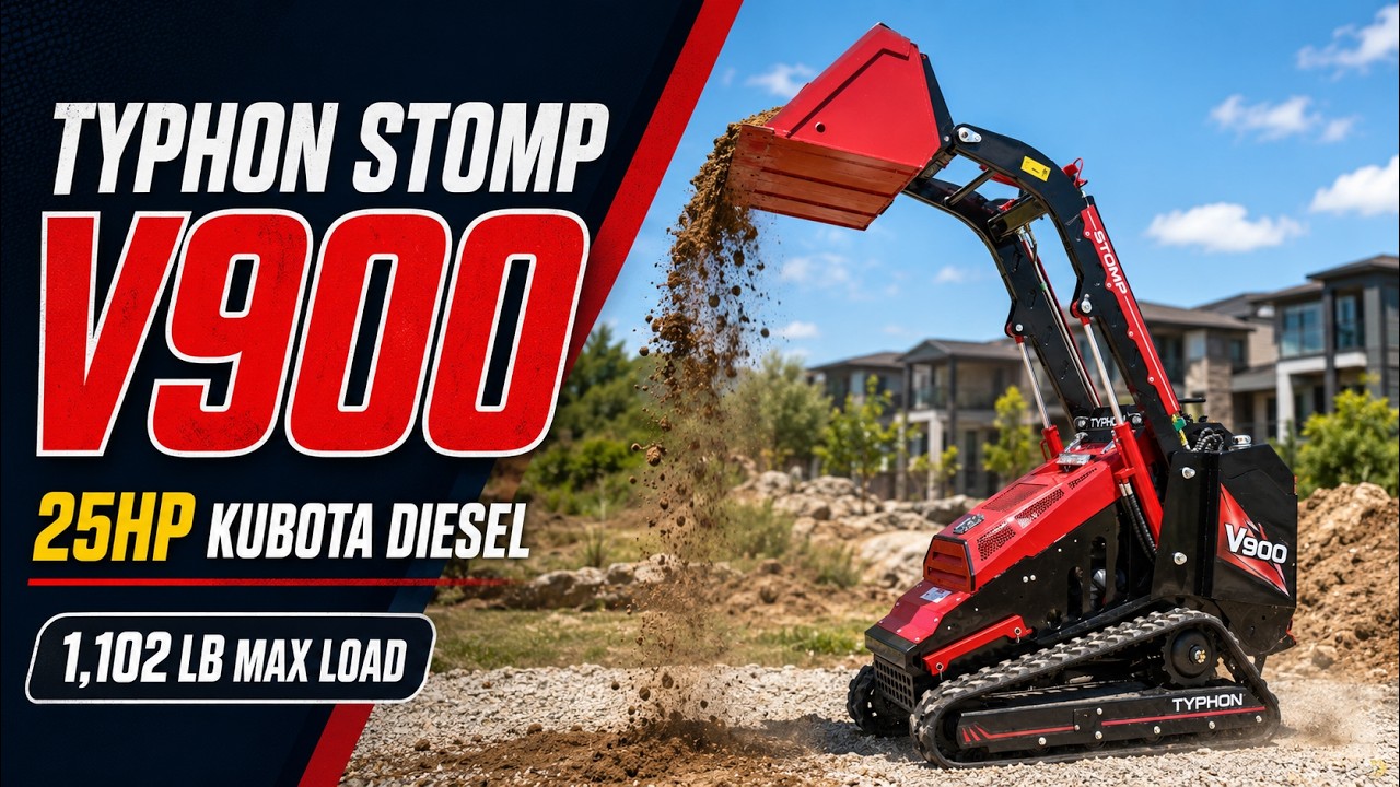 TYPHON STOMP V900 — 25HP Kubota Diesel Stand-On Loader