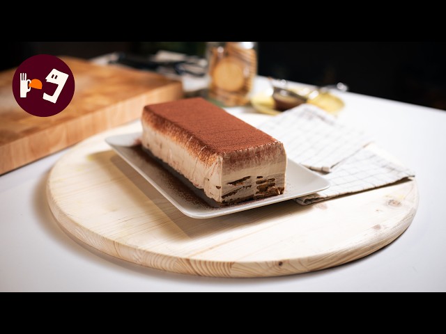 Tarta de CAFÉ y galleta SIN HORNO ☕ Receta muy FÁCIL, rápida y sin huevo ‼️