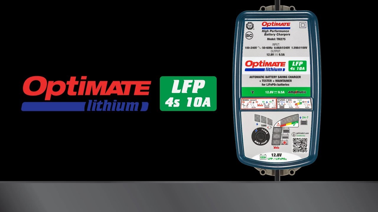 TecMate OptiMate Lithium 10Amp 12V Battery Optimiser Video