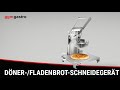 Commercial Countertop Doner & Flatbread Cutter – Manual - Up to 3 flatbreads - Made in Germany