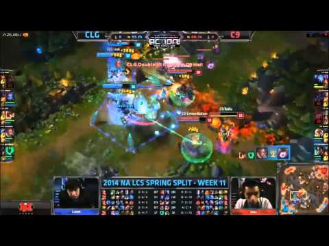 Doublelift Quadrakill vs C9 on superweek