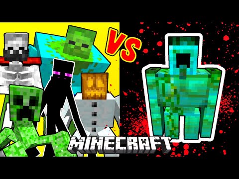 Guardian Golem Vs. Mutant Monsters in Minecraft