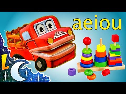 Barney el camion - Cantando Las Vocales - A E I O U - Video para niños #