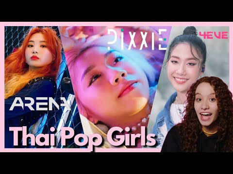 Assistindo girl groups tailandeses pela primeira vez! - AR3NA, PIXXIE AND 4EVE REACTION [Eng subs]