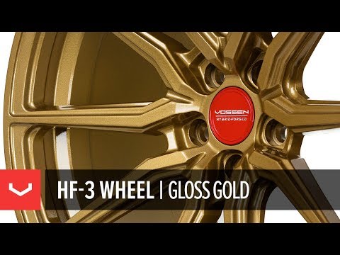 Vossen Hybrid Forged HF-3 Wheel | Gloss Gold Custom Finish