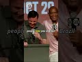 Anderson Silva asks Chael Sonnen why he never comes to his Barbecue.🥩