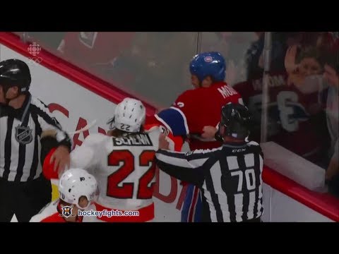 Luke Schenn vs Travis Moen Oct 5, 2013