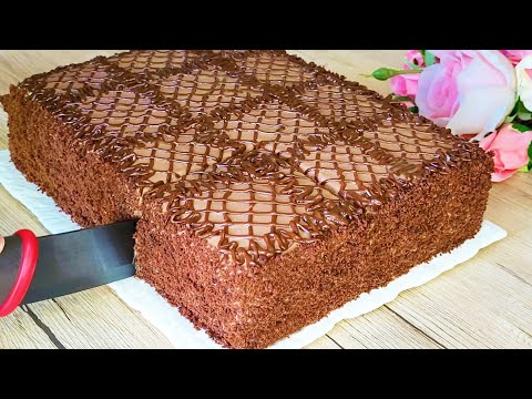 Chocolate cake in 15 minutes! TENDER and VERY DELICIOUS. Easy recipe!