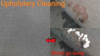 Upholstery cleaning removing blood 😱 from a sofa. What
