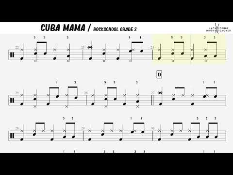 How to Play Cuba Mama - Rockschool Drums Grade 2