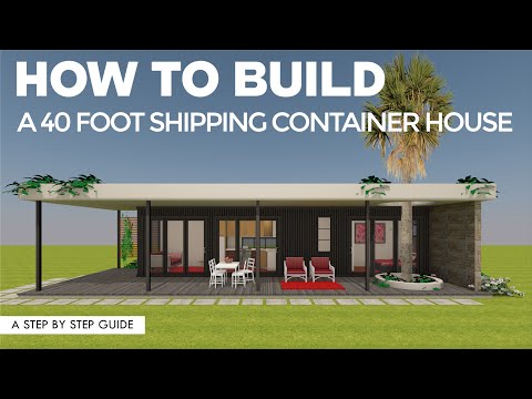 Part of a video titled How to Build a Shipping Container Home in 7 Simple Steps - YouTube