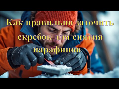 Как правильно заточить скребок для снятия парафинов.