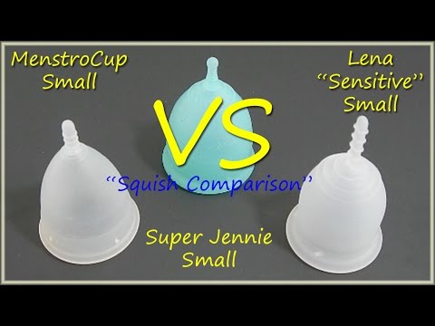 MenstroCup vs Super Jennie & Lena "Sensitive" SMALL "Squish" - Menstrual Cups