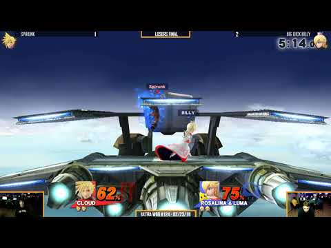 Ultra WBB #124 | Spirunk (Cloud) vs Big Dick Billy (Rosa) - Losers Final - Smash4