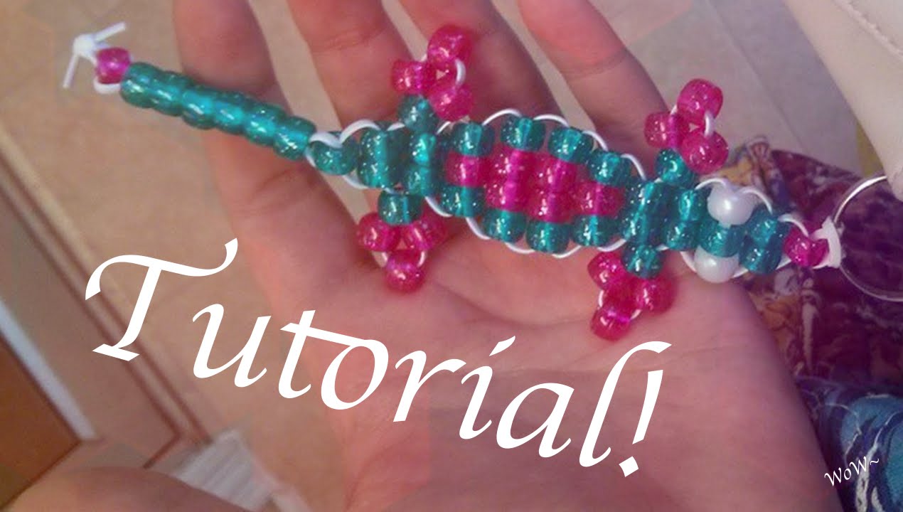 Beaded Gecko Keychain DIY