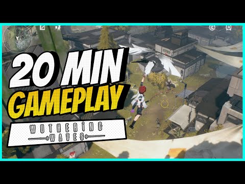 Wuthering Waves - raw gameplay 20 min of World Exploration, boss fight, gameplay, close beta 2 - YouTube
