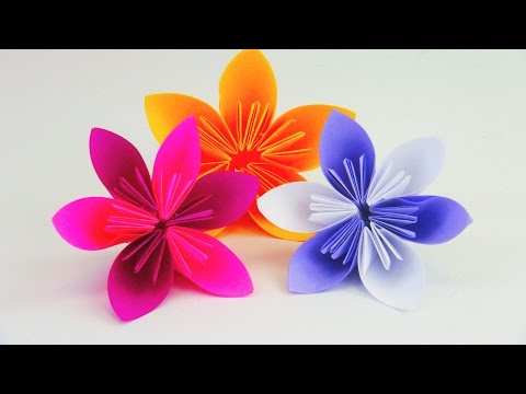 Flower Folding Origami DIY / Beautiful Flowers for Spring / Easter Instructions | German