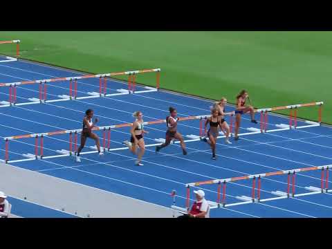 100m hurdles U17yrs Girls Final, 2022 QLD Athletics Championships, Brisbane 6/03/2022