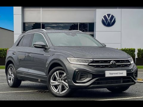 Approved Used Volkswagen T-ROC 2.0 TDI R-Line 150PS DSG in Indium Grey -KV23DJK- Wrexham Volkswagen