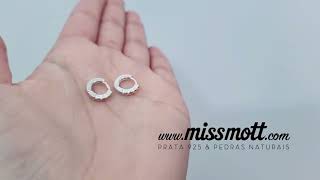 Vídeo de Brinco Argola Click 5 pontos de Luz Envolto 2 mm - 10 mm X 10 mm X 2 mm