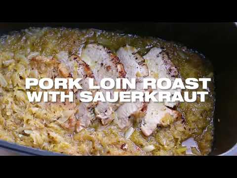 German Pork Loin Roast with Sauerkraut Recipe