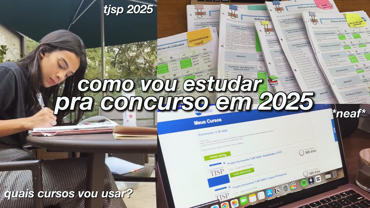 como vou estudar pro CONCURSO do TJSP 2025 | meus cursos e dicas 🌟