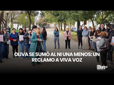 Autoridades y vecinos dijeron #niunamenos en #Oliva 