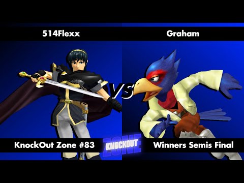 KnockOut Zone #83 - SSBM Winners Semis Final - 514Flexx (Marth) vs Graham (Falco)