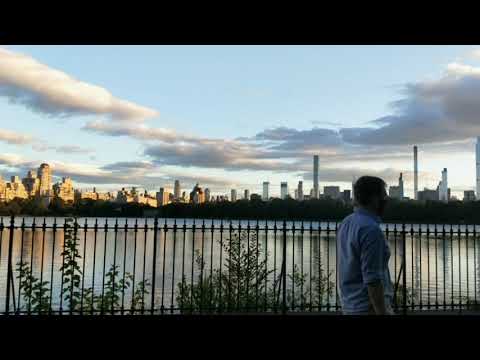 NYC view from Central Park Manhattan at evening