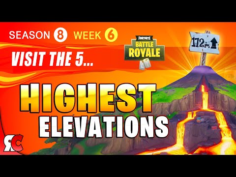 fortnite week 6 visit the 5 highest elevations all locations - visit the five highest elevations in fortnite battle royale