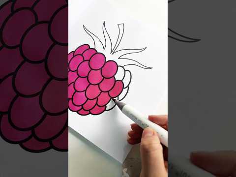 Easy berry coloring page from the book "Vegetables and Fruits" #ASMr #ColoringBook #Easy