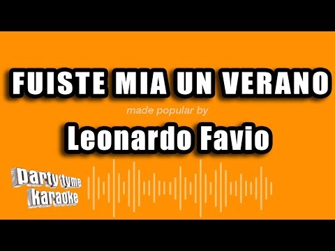 Fuiste Mia Un Ver - Pistas De Leonardo Favio