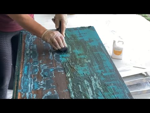 Green EZ Furniture Stripper, first use, quick video