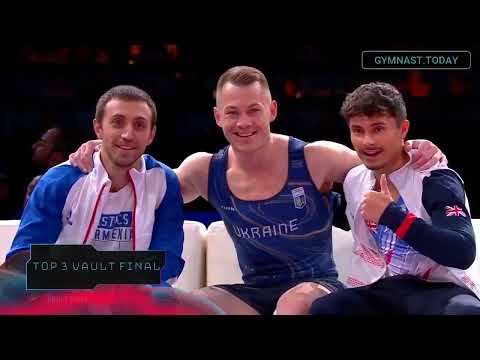 Top 3 in Vault Final - 2022 Munich European Championship - Men's Artistic Gymnastics