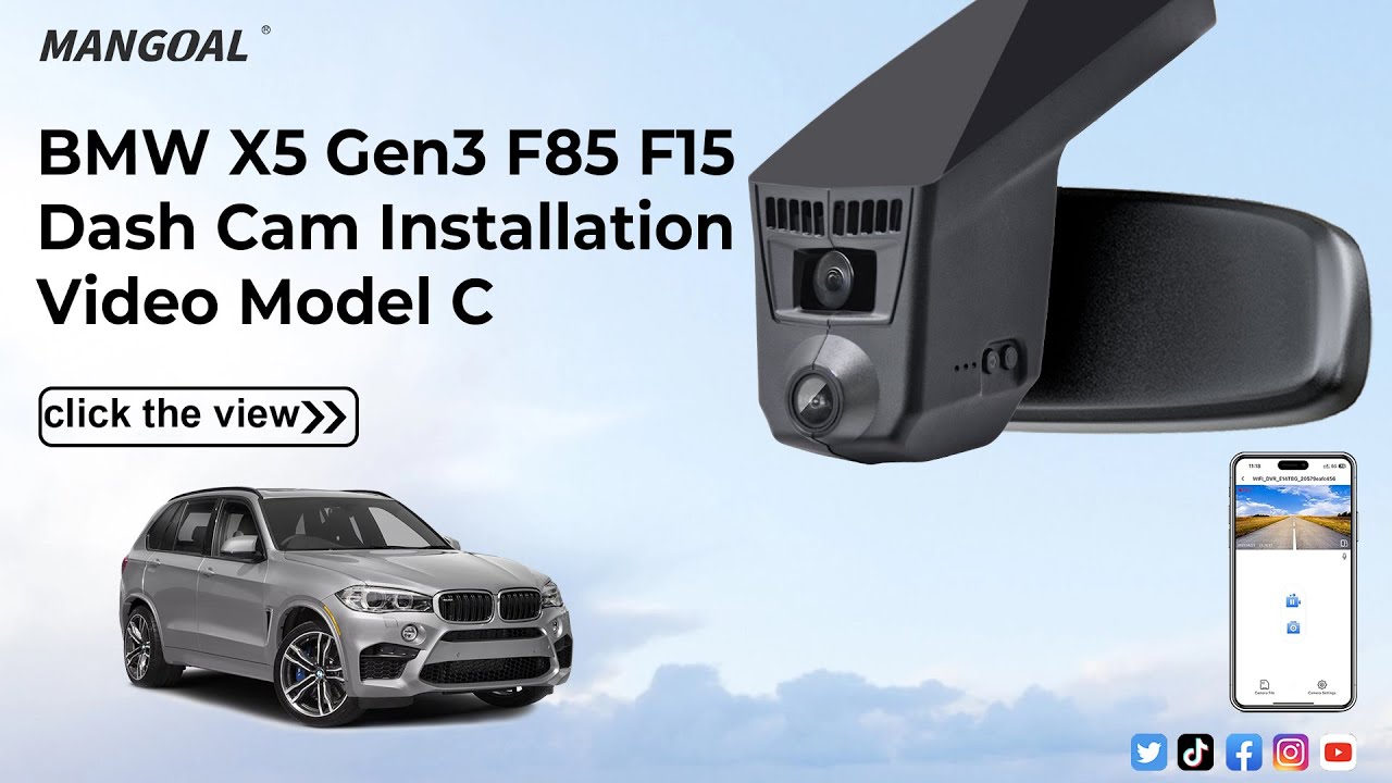 BMW X5 Gen3 F85 F15 X5M sDrive35i xDrive35i xDrive35d xDrive50i Mangoal dash cam 008N Install Video
