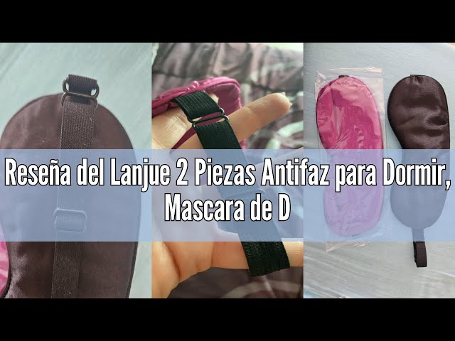 Vídeo relacionado con Paquete De 2 Máscaras para Dormir De Seda para Dormir Suave Satén Con Correa Elástica Cómoda Máscara para Dormir De Noche Para Mujeres Y Hombres (Negro Rosa)