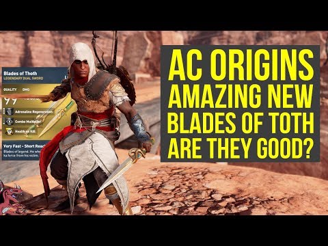 Assassin's Creed Origins Best Weapons NEW DUAL SWORDS - Blades of Thoth (AC Origins Best Weapons) Video