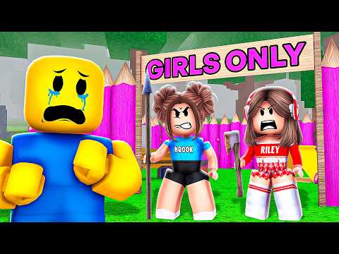We Built A GIRLS ONLY BASE In 99 Nights In The Forest! (Roblox)