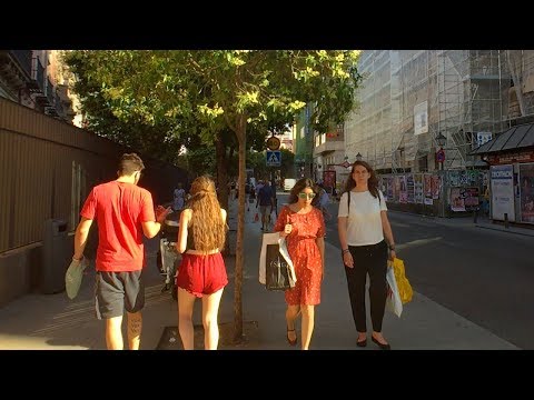 🇪🇸 MADRID WALK do Metrô San Bernardo ao Metrô Bilbao até o Metrô Tribunal | Espanha