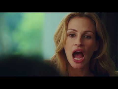 Eat Pray Love trailer still of Liz Gilbert setting off on her journey, used for soundtrack coverage